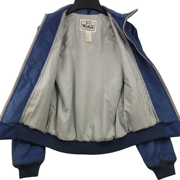 Vintage Woolrich Woman Slate Blue Corduroy Jacket S Poly Cotton Thinsulate USA - Picture 6 of 14